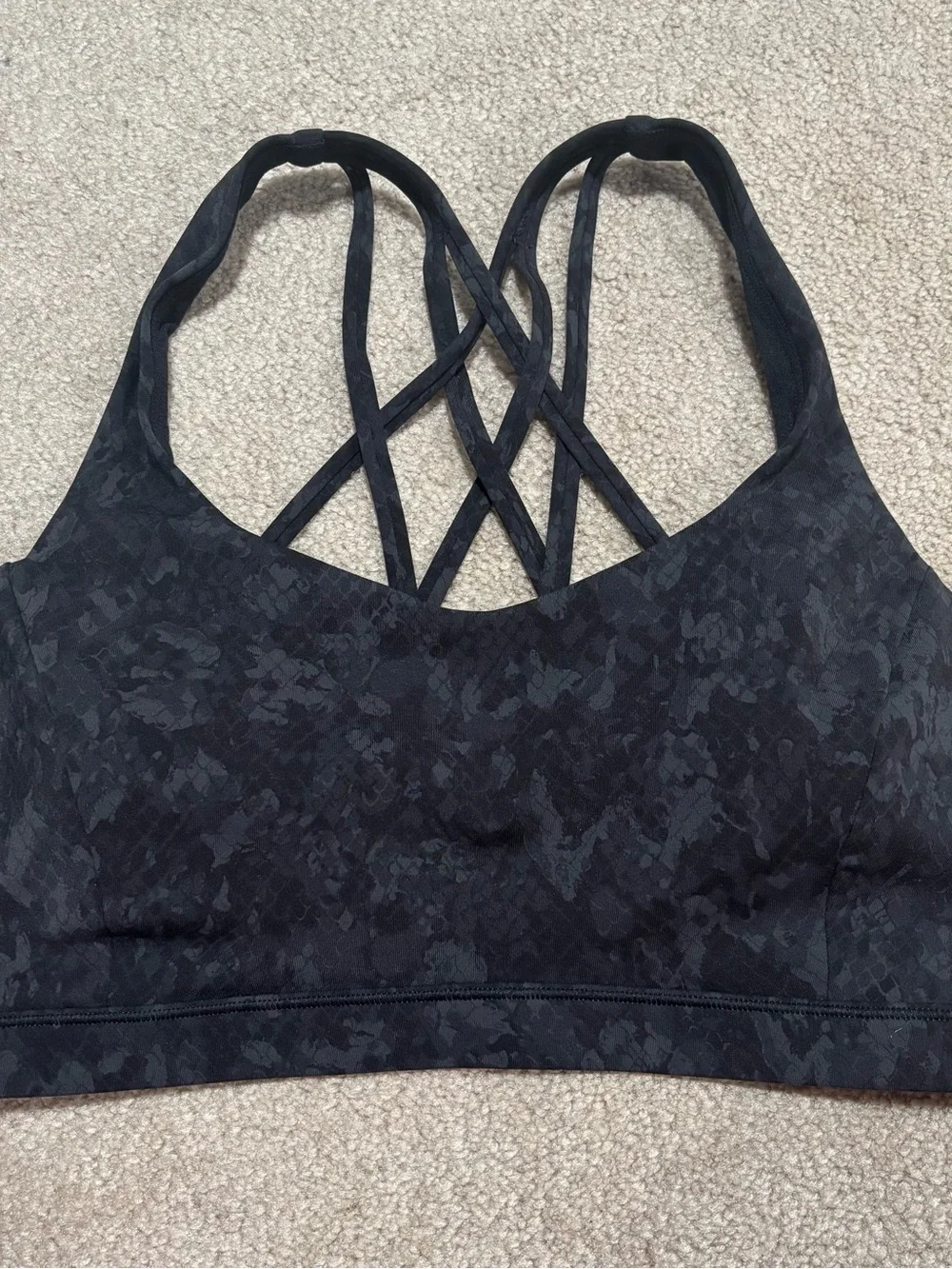 Lot of 4 Lululemon Black and Gray Sports Bras 3 size 10 1 size 8
